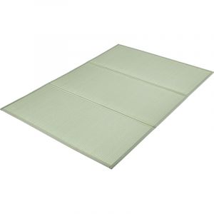 VEVOR Tatami en Jonc Naturel, Matelas Japonais Pliable de Taille Lit King, Tapis de Sol Japonais avec Support Antiderapant et Parfum Frais, Matelas