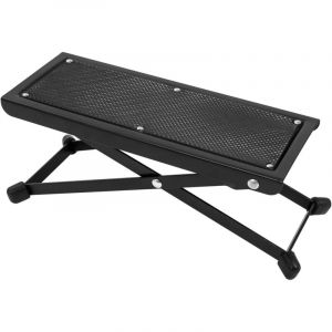 Repose-pieds de guitare r&eacute;glable en 4 hauteurs, tabouret pliable, repose-pieds support de guitare, banc de guitare noir antid&eacute;rapant & pliable