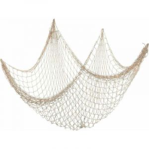 Filet de p&ecirc;che d&eacute;coratif Beige Filet de Poisson Nautique Filet de Coton Accessoires pour la Maison Style m&eacute;diterran&eacute;en tenture Murale d&eacute;cor pour
