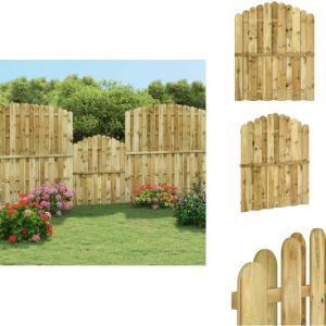 Portail de jardin Bois de pin imprégné 100x125 cm - Portail De Jardin - Portillon Bois - Clôture Bois - Entrée Jardin - Porte De Clôture