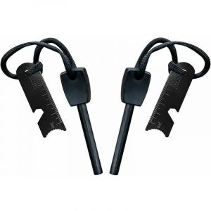 Pierre &agrave; Feu de Survie,Allume Feu avec Grattoir, Waterproof, 10,000 Etincelles &agrave; 3,000 Degr&eacute;s, Barre 8 mm, Fire Steel en Magnesium - Fire