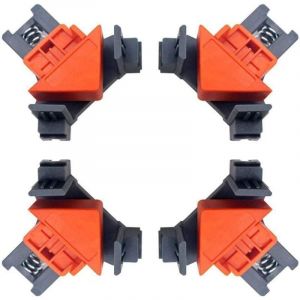 Aiducho - 4 Pcs Presses D'angles Menuiserie, Assemblage en Angle et en t -Vissage et Encollage à 90° Serre Joint Angle, Clip De Cadre Angle Droit