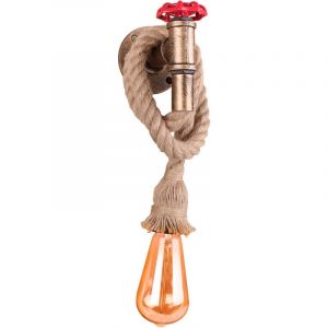 Wottes - Applique Murale Industriel Rétro Lamp Murale Conduite d'eau Suspension Luminaire Rouille E27 pour Salon Loft Bar - 1Pcs