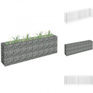 Vidaxl - Lit surélevé à gabion Acier galvanisé 180x30x60 cm - Jardinière à Gabion - Bordure De Jardin - Bac De Plantation Surélevé - Décoration