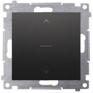 Interrupteur pour volet roulant à trois positions 1-0-2 (module), noir mat Simon54