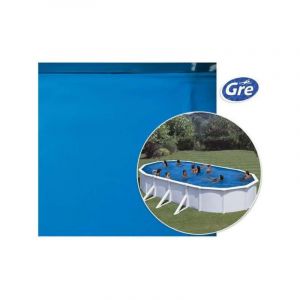 Liner 75/100 classique piscine ovale Gre Pool - Couleur liner: Bleu clair - Taille piscine: Ovale 915 x 470 x 132 cm - Accroche: Overlap