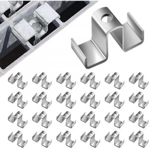 Clips de selle pour r&acirc;per 25 pi&egrave;ces clips de selle pour vis de fixation &ndash; Mat&eacute;riel de fixation pour installation d'usine, mezzanines, escaliers,