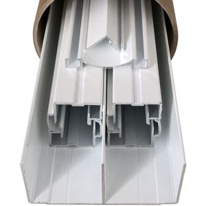 Homewell - Kit de quincaillerie Styldoor en aluminium pour placard coulissant H2.5m x L3m, 2 vantaux, finition Laqu&eacute; Blanc