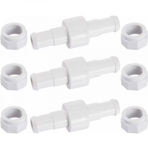Accessoire pour robot de piscine,D20 Lot de 3 Raccords Rotatifs pour Tuyau D'arrosage avec 6 Embouts D15 Compatibles avec Zodiac Polaris 180 280 380