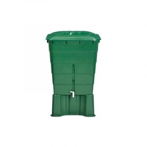 Réservoir d'eau en polypropylène 300 l. Recuperateur d Eau 66x80x92 cm, avec socle de support 60x60x33 cm, vert