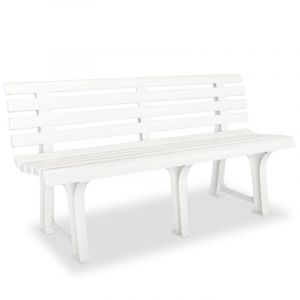 Maison Chic - Banc de jardin-Banquette de jardin-Chaise de jardin 145,5 cm Plastique Blanc