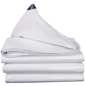 B&acirc;che imperm&eacute;able et r&eacute;sistante, b&acirc;che en PVC, b&acirc;che blanche imperm&eacute;able avec &oelig;illets, b&acirc;che de 2 x 3 m de haut