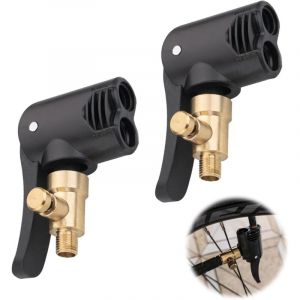 2 Pi&egrave;ces Adaptateur de Valve de Pneu de Voiture, Embout Gonflage Pneu Voiture, Embout Pompe Velo, Compatible avec Pneus Schrader/Presta, pour