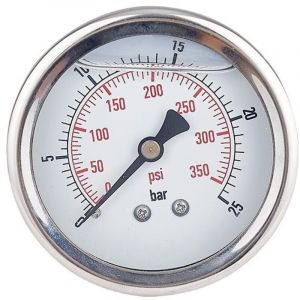 Manom&egrave;tre axial horizontal r&eacute;sistant aux chocs, manom&egrave;tre r&eacute;sistant aux chocs pour la pression d'eau, la pression d'air et la pression d'huile 1,6 MPA