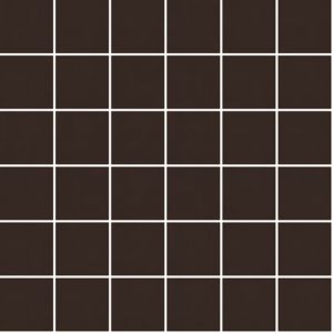 Mosa&iuml;que de gr&egrave;s c&eacute;rame PICCOLO SILK 5x5cm (finition satin&eacute;e) - Wenge - bo&icirc;te de m2