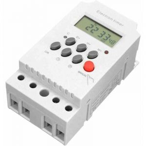 Jalleria - ac 220V 25A minuterie programmable numérique Rail Din minuterie électronique contrôleur de commutateur de temps avec horloge d'affichage