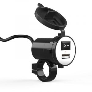 Chargeur Usb Moto éTanche 12v,Support De Guidon Moto Universel Chargeur Moto Usb éTanche Charge Moto Rapide 5v/2.1a Pour Le Chargement De Gps,
