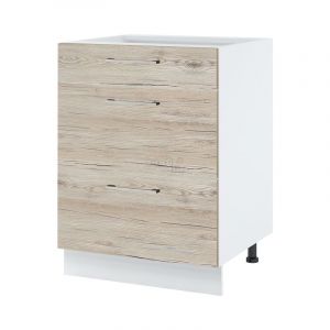 Casserolier Bellissi Noyer Blanchi L 60 cm - Coulisses tiroir avec amortisseur Brown