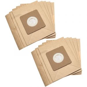 10x Sacs compatible avec Moulinex MO2423PA, MO5233PA/4Q0, MO182501/4Q0 aspirateur - papier, 17,7cm x 17,5cm couleur sable - Vhbw