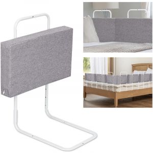 Wolketon Barri&egrave;re de lit r&eacute;glable en Longueur 50 cm Anti-chute Tube en acierPour lit d'enfant lit de parent Vert marin Hauteur 28cm