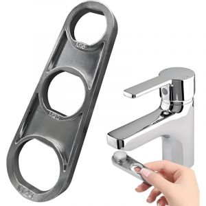 Lablanc - M18/M18.5/M20/M22/M24/M28 Clé à Barboteuse pour Robinet,Aérateur Buse Mélangeuse Aérateur,Chromée Clé de Mousseur Robinet M24,Outil