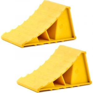 Cale de roue, 2 pièces, bloc antidérapant, cales de roue, cale de roue de voiture, cale de roue de voiture, pour caravane, camping-car, voiture,
