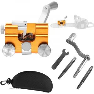 Chainsaw Sharpener Kit, Aiguiseur de Cha&icirc;ne de Tron&ccedil;onneuse &agrave; Manivelle, Portable Outil d'aff&ucirc;tage Rapide, Gabarit D'aff&ucirc;tage de Cha&icirc;ne de