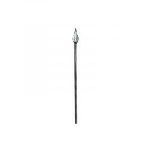 Barreau avec pointe de lance flamme - Hauteur 1300mm &Oslash;16mm - Fer forg&eacute; - &agrave; souder Deco Fer Forge