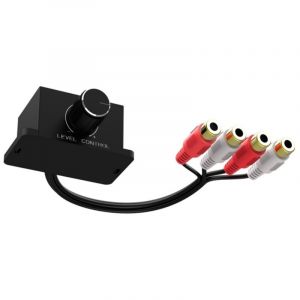 Potentiom&egrave;tre de volume universel pour amplificateur voiture, contr&ocirc;leur de niveau RCA st&eacute;r&eacute;o, r&eacute;gulateur de gain audio automobile