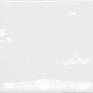 Carrelage mural fa&iuml;ence effet artisanal MASIA 15x7,5 cm Blanco - brillant - - bo&icirc;te de 0.50 m2