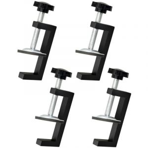 4 Pièces Serre Joint Kit, Plage de Serrage 10-57mm Pince G Réglable, Serre Joint Menuisier Clip de Fixation, Outils Accessoires pour Pince de Table,