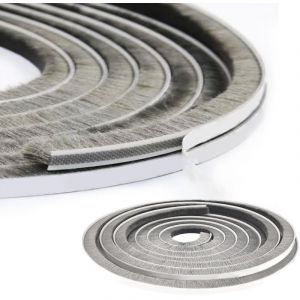 Joint Brosse Porte Coulissante, 5M(L)X9mm(B)X23mm(D) Joint Brosse Adhesif Joint &agrave; Brosse Autocollant Bande de Brosse, Joint Fenetrepour Lsolation