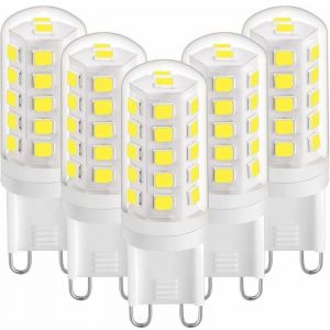 Ampoule LED G9 3W Blanc Froid 6000K, Ampoules LED G9 420LM, &Eacute;quivalent &agrave; une Ampoule Halog&egrave;ne 28W 40W, Ampoules LED G9 Ma&iuml;s pour Lampe de Bureau,