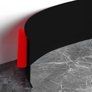 Plinthe Souple Autoadh&eacute;sive, 5M x 8CM Noir PVC Adhesive, Plinthe Adhesive pour Cuisine et Salle de Bain, Bande D&eacute;corative Autoadh&eacute;sive, Convient pour