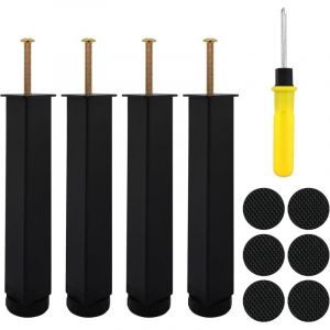 Lot de 4 Pieds pour Sommier &agrave; Lattes, Pied Reglable pour Meuble, Pieds de Sommier Support &agrave; Lattes, Pieds de Meubles, Pied de Lit Universel, Pieds &agrave;