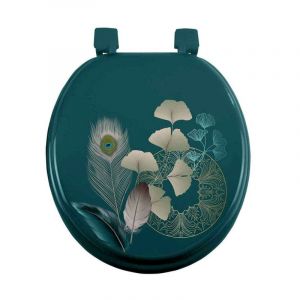 Abattant wc Imprimé 'Ginkoblue' 47cm Vert