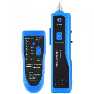 Testeur de c&acirc;ble RJ45 RJ11 Tracker de ligne Trouveur de ligne Multifonction Wire Tracker R&eacute;seau Ethernet LAN Cat5 Cat6 avec &eacute;couteur pour le collage