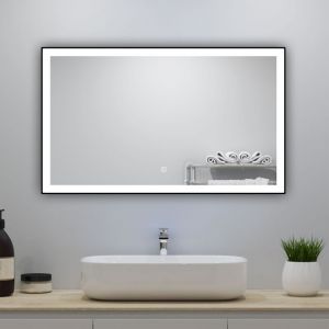 Acezanble - miroir lumineux 120x70cm avec Anti-buée + 3 Couleurs + Dimmable, led Miroir salle de bain