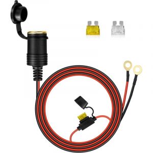 Allume Cigare Socket,Rallonge de prise allume-cigare 1.2M/3M&egrave;tres，avec Porte-Fusible &Agrave; Lame 20A 25A,Imperm&eacute;able Prise Allume-Cigare 12V-24V pour