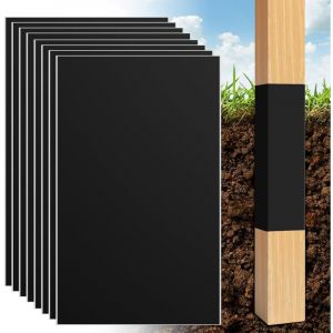 Lot de 8 manchons de protection imperméables pour poteaux de clôture de 42 x 26 cm - Protection contre la pourriture - Pour poteaux carrés de 7,6 x