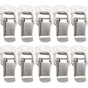 10 Pi&egrave;ces Fermeture &agrave; Levier 47mm Loquet &agrave; Bascule avec 40 Pi&egrave;ces Vis, Fermoir &agrave; Bascule Attache Capot, Fermoir &agrave; Ressort Loquet &agrave; Ressort pour