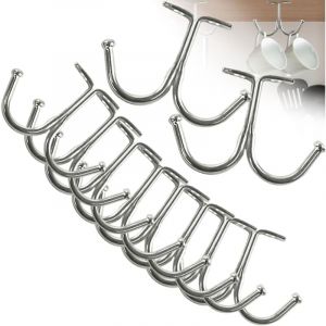 Porte Tasse Suspendue,10 Pcs Porte-tasses Porte Mug Rangement Tasse Support Tasse Support Tasse a Cafe Porte Tasse &agrave; Caf&eacute; Noir Rack Tasses &agrave; Vin