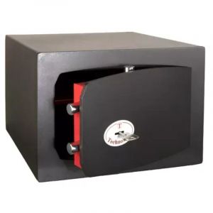 TECHNOSAFE &ndash; Coffre-fort &agrave; fixer &agrave; cl&eacute; double panneton, 4 p&ecirc;nes, 30 L, 27x39x35 cm