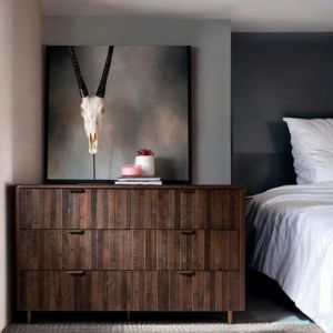 Pier Import - Commode bois recycl&eacute; brun 6 tiroirs queenstown