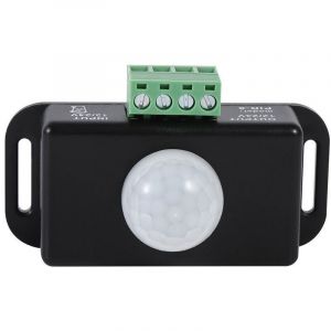 Commutateur de Capteur de Mouvement &agrave; LED, Commutateur de D&eacute;tecteur de Mouvement Infrarouge PIR de S&eacute;curit&eacute; Corporelle DC 12V/24V pour Bande