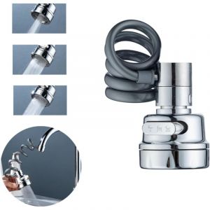 Parkside - Rallonge de robinet d'évier, rallonge de robinet d'évier rotative à 360°, aérateur avec tuyau rétractable, pour cuisine et salle de bain,