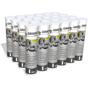 Méduze - 24 cartouches de graisse marine universelle 400g - Grade nlgi 2 - Insolubilité totale à l'eau - Extrême pression