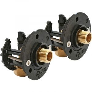 Somatherm - Sortie de cloison fixoplac lavabo/&eacute;vier - raccord coud&eacute; per &agrave; compression &Oslash;12 - M&acirc;le 3/8' (12/17)