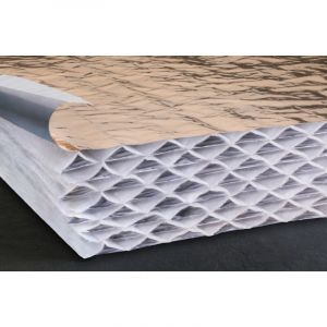 4 panneaux - &asymp; 12,96 m&sup2;- Panneau isolant r&eacute;flecteur alv&eacute;olaire HYBRIS 31 &ndash; 2700 &times; 1200 mm &ndash; &eacute;p. 90 mm &ndash; R 3,5 m&sup2;&middot;K/W &ndash; ACTIS