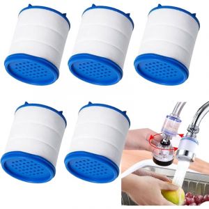 Lot de 15 cartouches filtrantes de rechange pour robinet - Filtre &agrave; eau en coton PP - Filtre anti calcaire, Filtre calcaire, Adoucisseur d'eau dure